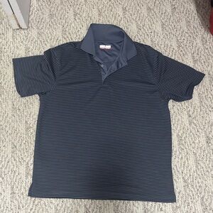 Men's Polo Shirt - Dark Blue Stripes